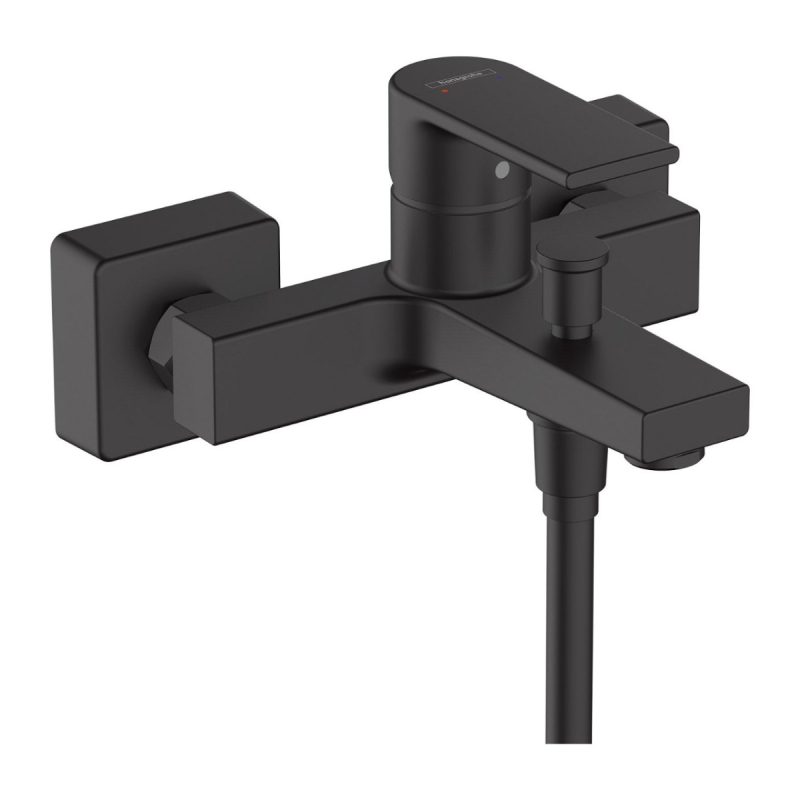 Baterie baie, pentru cada/dus, Hansgrohe Vernis Shape 71450670, monocomanda, montaj aplicat, finisaj negru mat