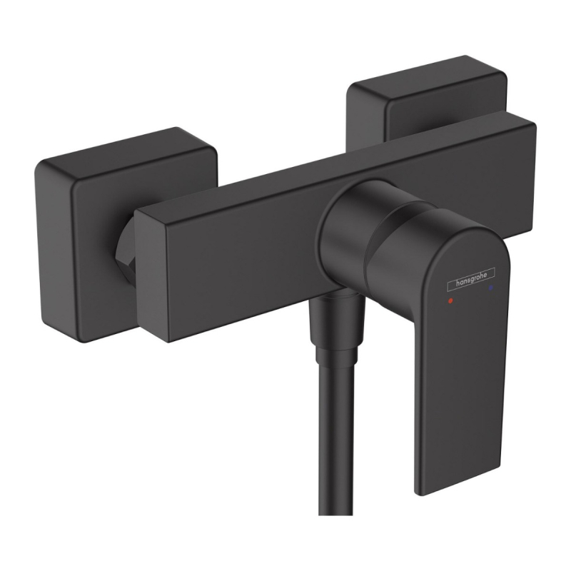 Baterie baie, pentru dus, Hansgrohe Vernis Shape 71650670, monocomanda, montaj aplicat, finisaj negru mat