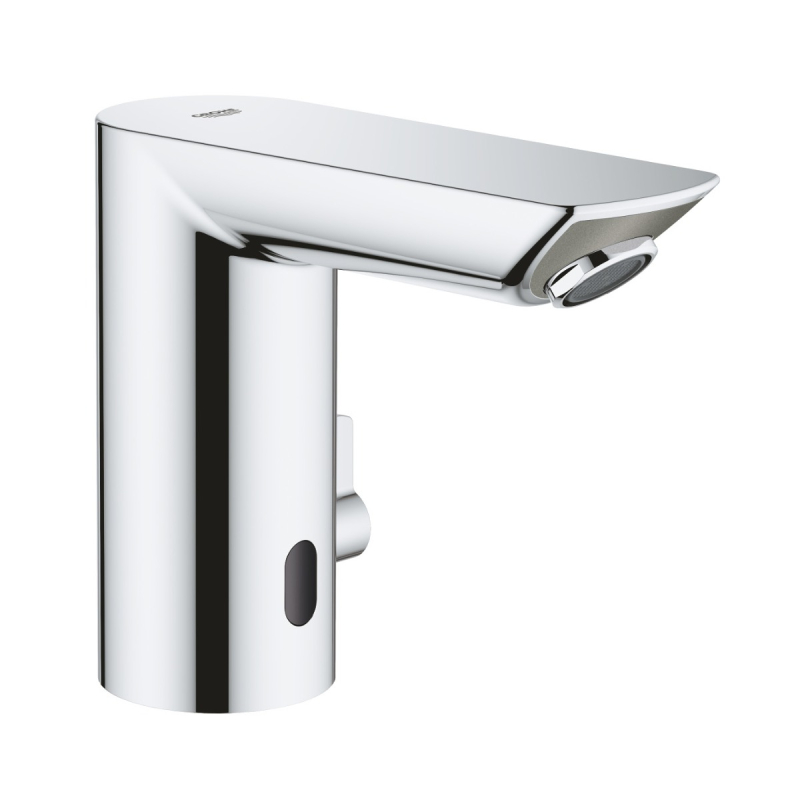 Baterie baie pentru lavoar, Grohe Bau Cosmopolitan 36451000, senzor cu infrarosu, monocomanda, finisaj cromat, alimentare la baterie