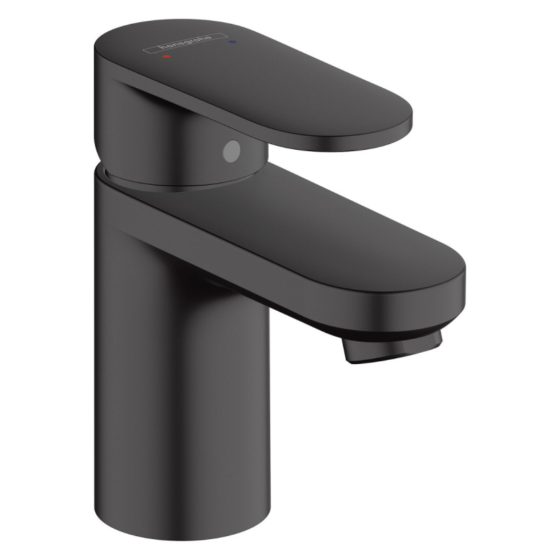 Baterie baie pentru lavoar, Hansgrohe Vernis Blend 71550670, montaj stativ, monocomanda, finisaj negru mat, ventil inclus