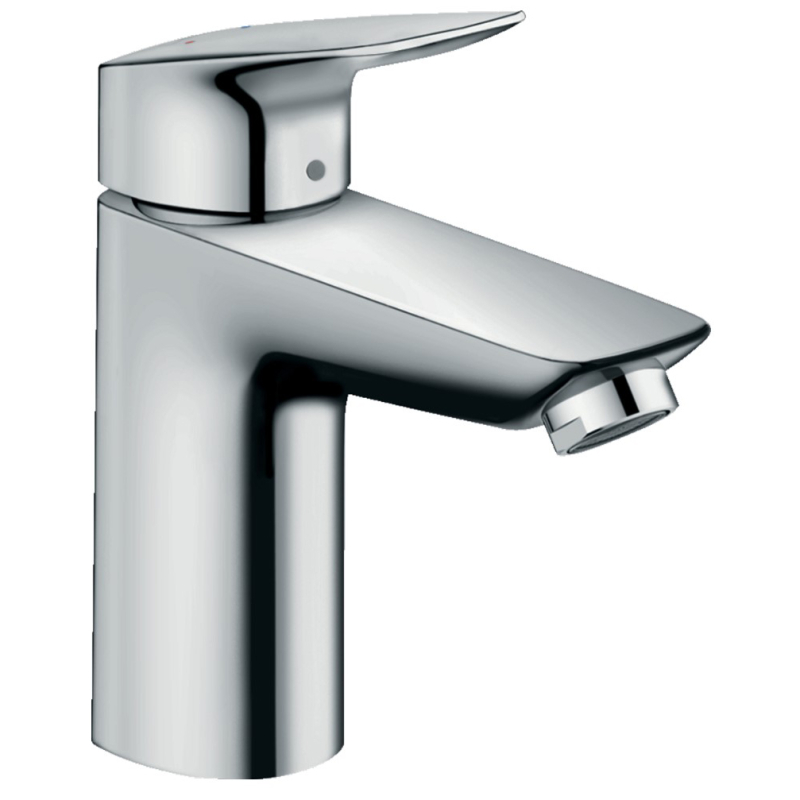 Baterie lavoar, Hansgrohe Logis 71107000, stativa, monocomanda, alama, finisaj cromat, cu ventil click-clack