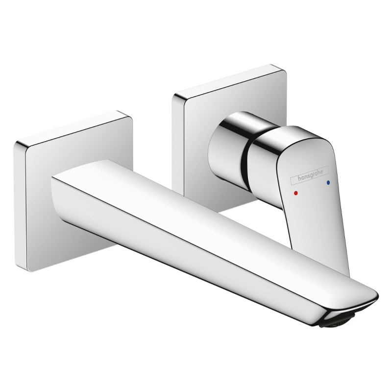 Baterie lavoar, Hansgrohe Logis Fine 71256000, pipa 20.5 cm, montaj incastrat, monocomanda, alama, finisaj cromat