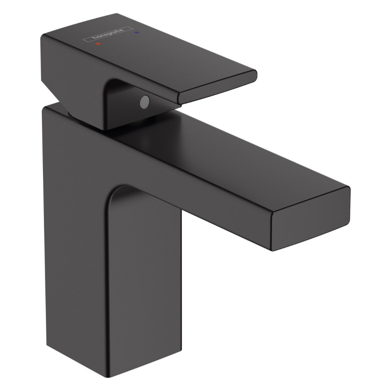 Baterie lavoar, Hansgrohe Vernis Shape 71561670, stativa, monocomanda, alama, finisaj negru mat, cu ventil