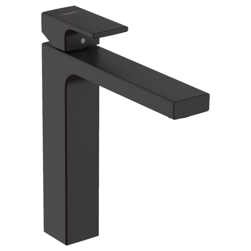 Baterie lavoar, Hansgrohe Vernis Shape XL 71591670, stativa, monocomanda, alama, finisaj negru mat