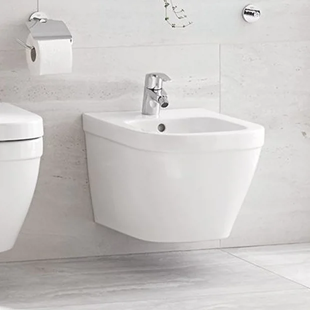 Bideu suspendat, Grohe Euro Ceramic 39208000, alb, evacuare orizontala, 35 x 37.4 x 54 cm