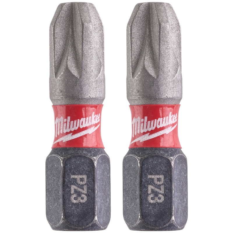 Biti pentru insurubare de impact, profil Pozidriv, PZ 3, Milwaukee Shockwave Impact Duty 4932430868, 25 mm, set 2 bucati