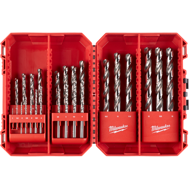 Burghiu pentru metal, tip HSS-G, Milwaukee Thunderweb 4932493870, 1 - 13 mm, set 25 bucati