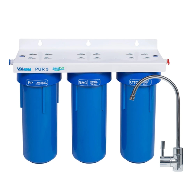 Filtru apa potabila, Aquapur PUR3, AQUA03320311020, cu robinet, 10", 1 mcr