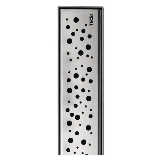 Grila rigola dus Tece drainline drops, inox mat, 120cm, 601231