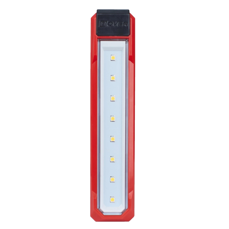 Lanterna LED Milwaukee 4933479763, 2 moduri de iluminare, 445lm, cu acumulator, reincarcabila, cu clema si magnet, IP54, negru + rosu