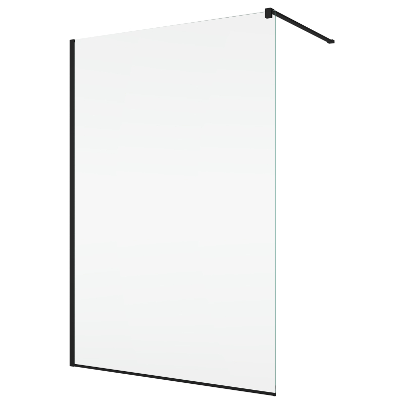 Perete dus tip walk-in, Sanswiss Easy STR4P, sticla transparenta, profil negru, 110 x 200 cm