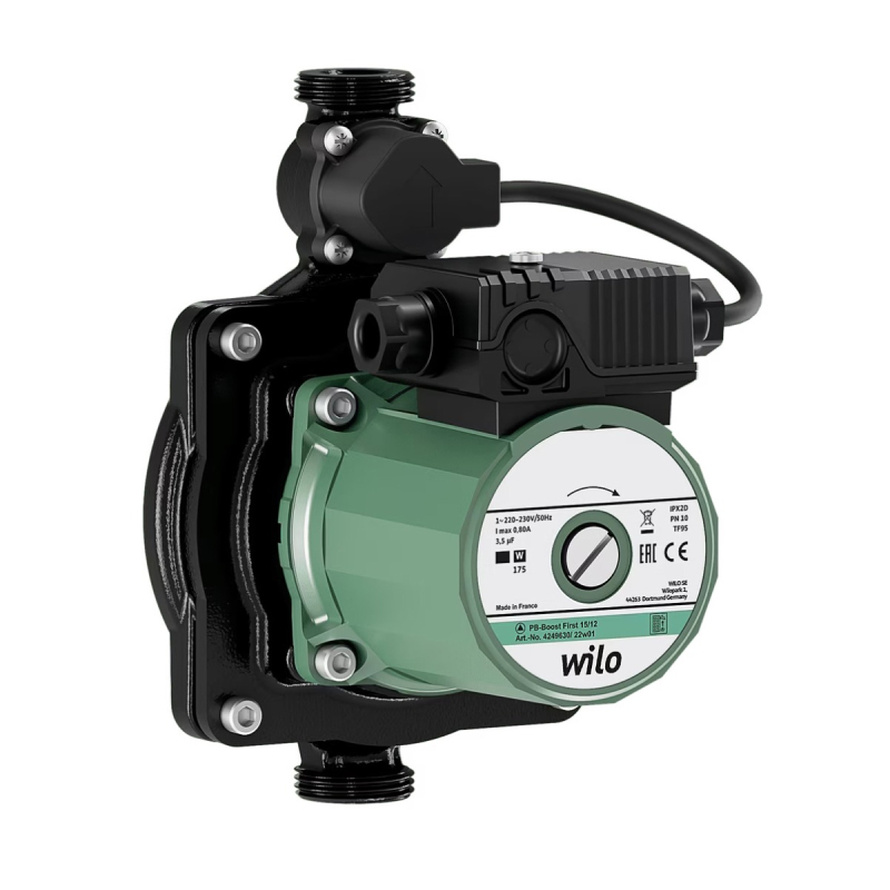 Pompa presiune Wilo-PB Boost FIRST 15/12-E-F, H max. 12 m, 2560 RPM, 175 W