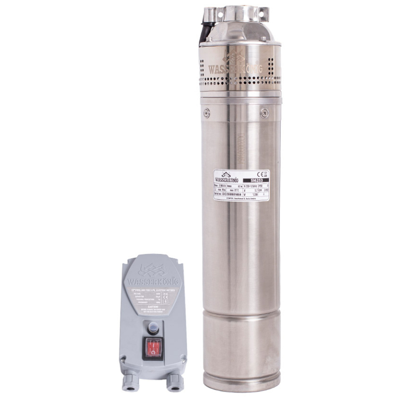 Pompa submersibila ape curate Wasserkonig SI6253, inox, diametru 4", H max. 62 m, 3180 l/h, 1200 W