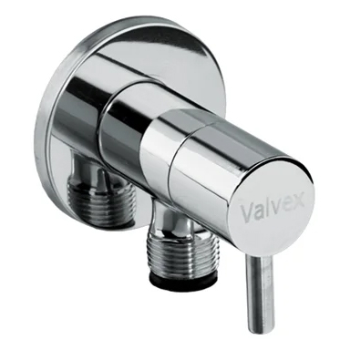 Robinet coltar crom, cu cap ceramic, Valvex Vega, 1483130, alama, 1/2" x 3/4"