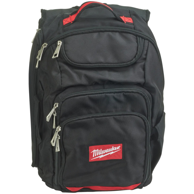 Rucsac pentru scule, din material textil, Milwaukee Tradesman Backpack 4932464252, cu 18 buzunare