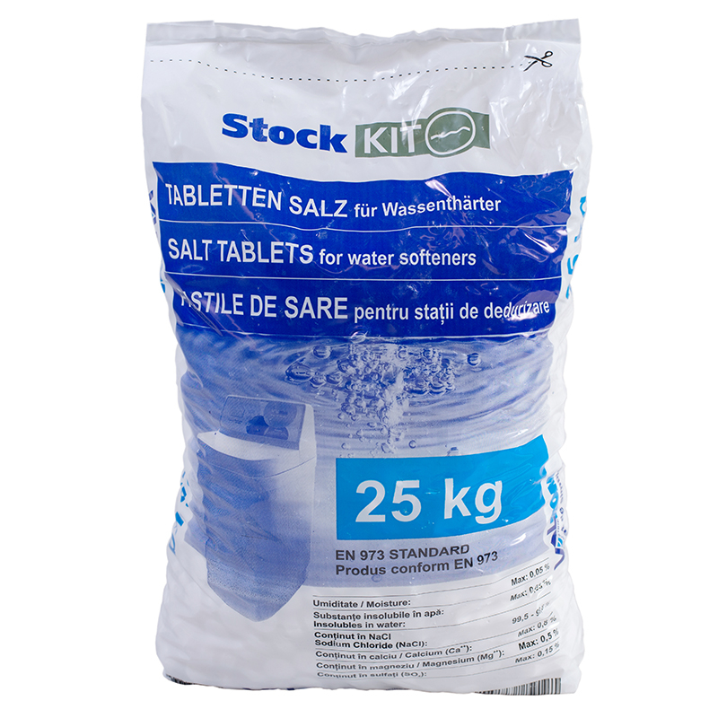 Sare dedurizare pastile, StockKIT, 25 kg