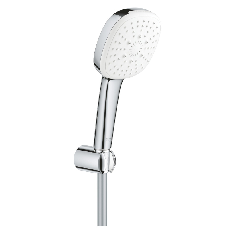 Set dus para + furtun + suport fix, Grohe Tempesta Cube 27588003, 3 functii, 1.5 m