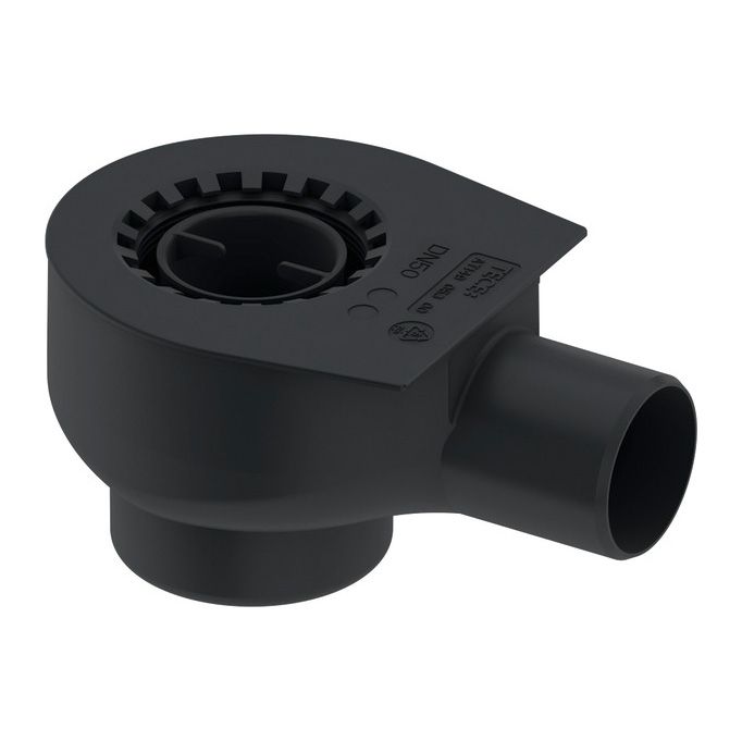 Sifon orizontal Tece DrainLine standard pentru rigola dus, evacuare laterala DN 50, 0.8 l/s, 650001