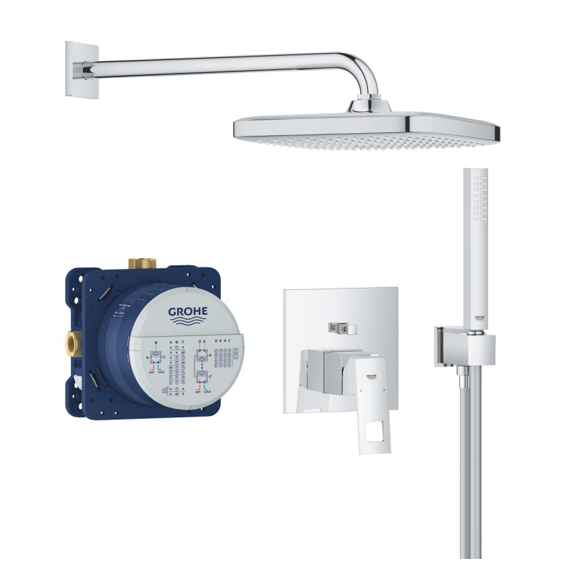 Sistem dus Grohe Eurocube 25289000, incastrat, cromat