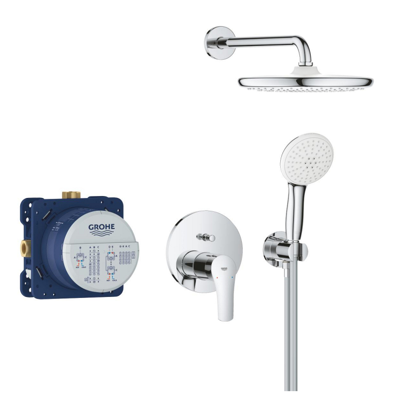 Sistem dus incastrat Grohe Eurosmart 25288000, monocomanda, incastrat, cromat