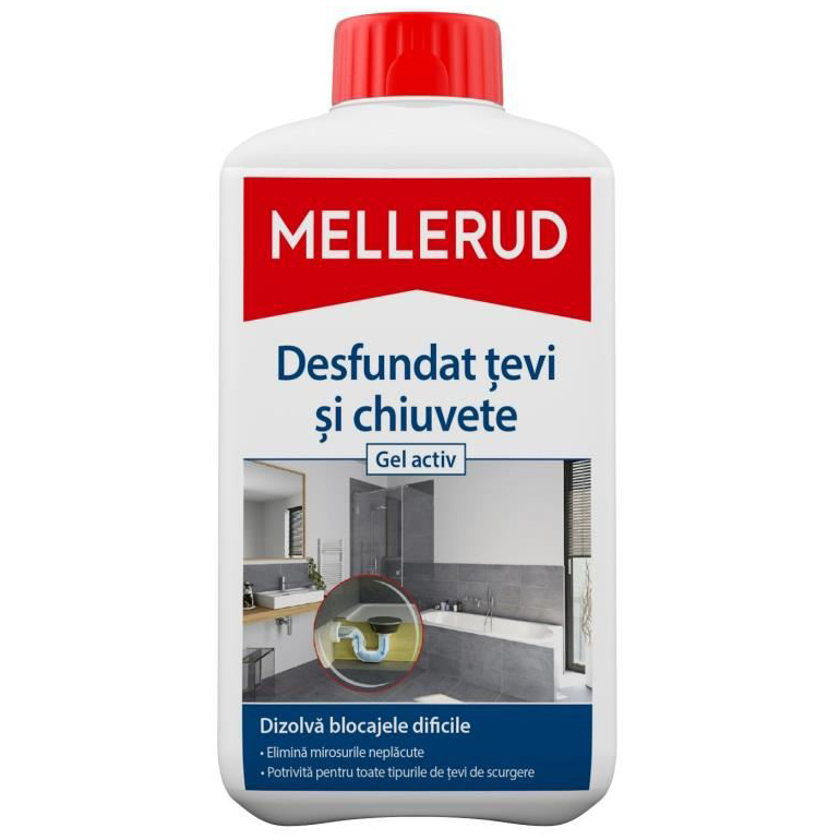 Solutie tip gel, pentru desfundat tevi, Mellerud, 1 L