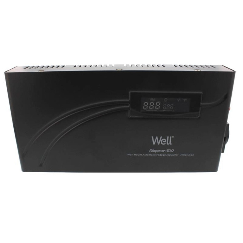 Stabilizator de tensiune cu releu Well Slimpower 500VA / 300W