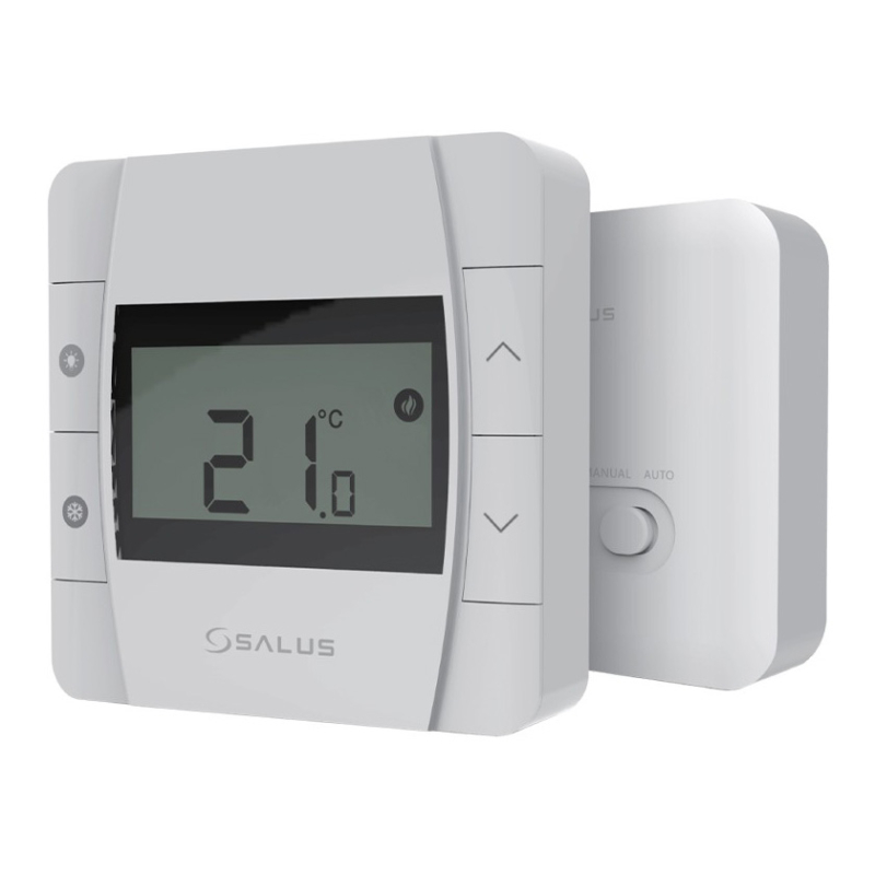 Termostat de ambient pentru centrala, wireless, Salus DT300RF, neprogramabil, digital, 2 x AA, 230 V