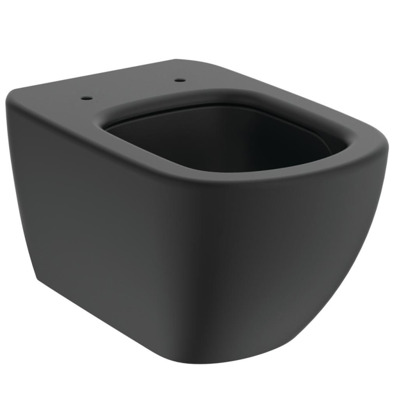 Vas WC suspendat Ideal Standard Tesi Aquablade T0079V3, negru mat, evacuare orizontala