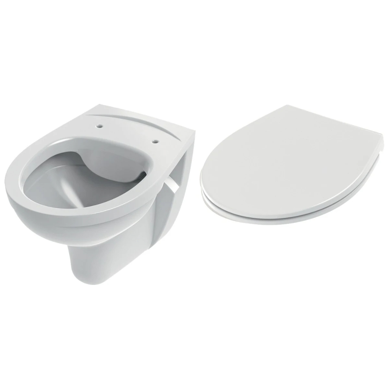 Vas WC suspendat TECE 9700018, alb, evacuare orizontala, 36 x 51.5 x 35 cm, capac WC inclus